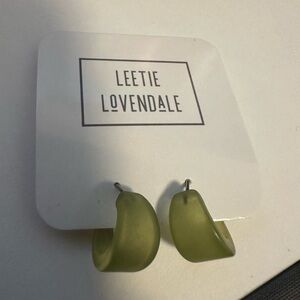 Leetie Lovendale Olive Hoop Earrings